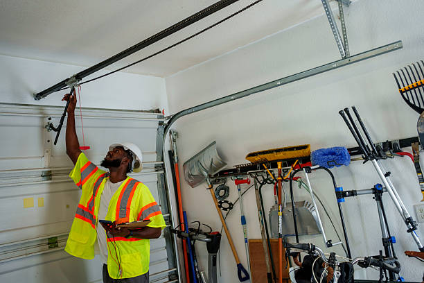 Professional Garage Door Panel Replacement technician working in Great River, NY